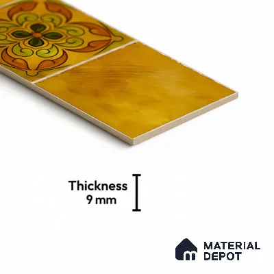 Moroccan Look Floor Tile TL 06574 D Penny Marfil Decore 35 Inch x 6 Inch Vitrified Matte Finish - 9 mm | Suitable for Living Room, Kitchen & Bedroom (Sample)