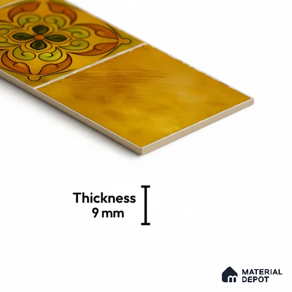 Moroccan Look Floor Tile TL 06574 D Penny Marfil Decore 35 Inch x 6 Inch Vitrified Matte Finish - 9 mm | Suitable for Living Room, Kitchen & Bedroom (Sample)