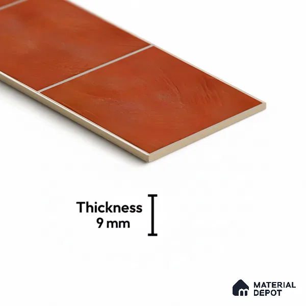 Stone Look Floor Tile TL 06574 G Penny Brown Art 35 Inch x 6 Inch Vitrified Matte Finish - 9 mm | Suitable for Living Room, Kitchen & Bedroom