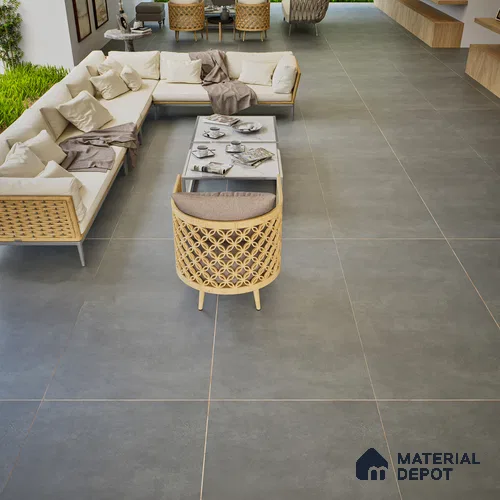 Stone Look Wall & Floor Tile TL 06612 B Azul Negro 4 ft x 2 ft Vitrified Matte Finish - 9 mm | Random 3 | Suitable for Living Room, Bedroom, Bathroom, Kitchen, Dining