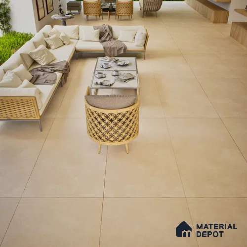 Stone Look Wall & Floor Tile TL 06612 Azul Beige 4 ft x 2 ft Vitrified Matte Finish - 9 mm | Random 3 | Suitable for Living Room, Bedroom, Bathroom, Kitchen, Dining