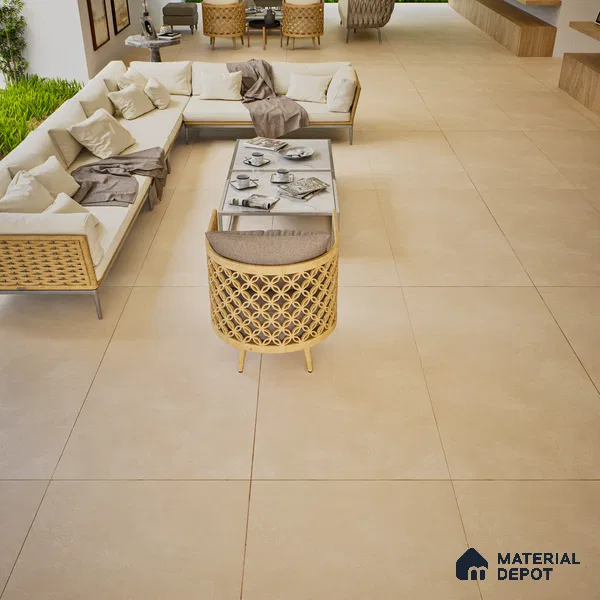 Stone Look Wall & Floor Tile TL 06612 Azul Beige 4 ft x 2 ft Vitrified Matte Finish - 9 mm | Random 3 | Suitable for Living Room, Bedroom, Bathroom, Kitchen, Dining