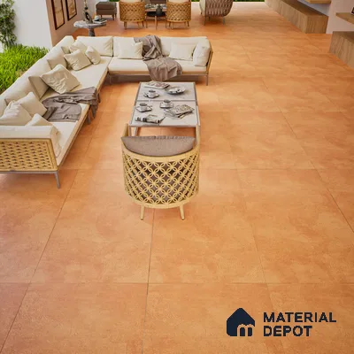 Stone Look Wall & Floor Tile TL 06612 C Azul Orange 4 ft x 2 ft Vitrified Matte Finish - 9 mm | Random 3 | Suitable for Living Room, Bedroom, Bathroom, Kitchen, Dining (Sample)
