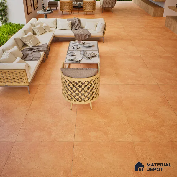 Stone Look Wall & Floor Tile TL 06612 C Azul Orange 4 ft x 2 ft Vitrified Matte Finish - 9 mm | Random 3 | Suitable for Living Room, Bedroom, Bathroom, Kitchen, Dining (Sample)