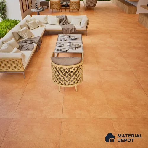 Stone Look Wall & Floor Tile TL 06612 C Azul Orange 4 ft x 2 ft Vitrified Matte Finish - 9 mm | Random 3 | Suitable for Living Room, Bedroom, Bathroom, Kitchen, Dining
