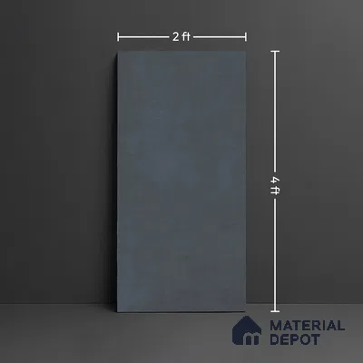 Punch Wall & Floor Tile TL 06612 J 4 ft x 2 ft Black Vitrified Matte Finish Tile - 9 mm | Ideal for Living Room, Bedroom, Bathroom, Kitchen