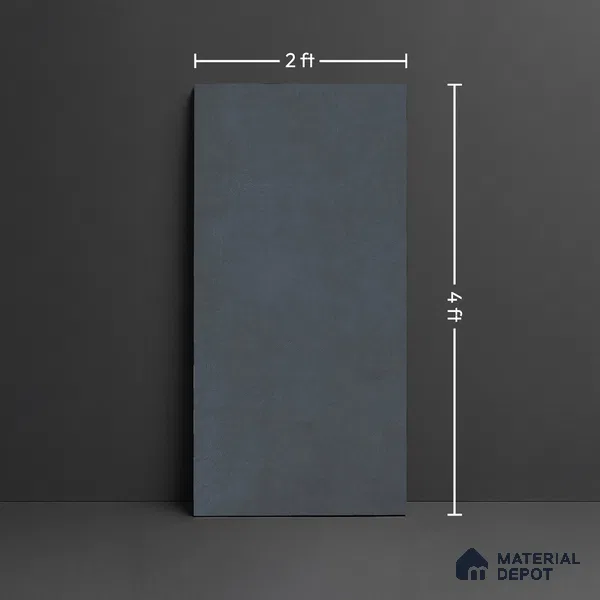 Punch Wall & Floor Tile TL 06612 J 4 ft x 2 ft Black Vitrified Matte Finish Tile - 9 mm | Ideal for Living Room, Bedroom, Bathroom, Kitchen