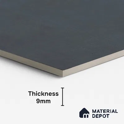 Punch Wall & Floor Tile TL 06612 J 4 ft x 2 ft Black Vitrified Matte Finish Tile - 9 mm | Ideal for Living Room, Bedroom, Bathroom, Kitchen