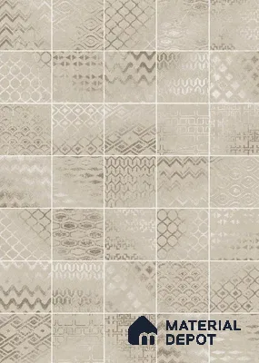 Subway Wall Tile TL 06431 Coastal Glam Beige 8 x 8 inch Ceramic Matte Finish - 10 mm | 36 Random Design | Suitable for Accent / Feature Walls, Bathroom, Kitchen Wall & Backsplashes (Sample)