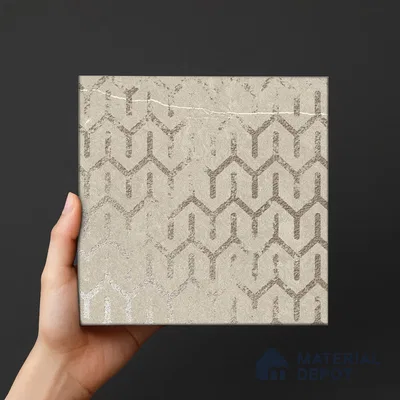 Subway Wall Tile TL 06431 Coastal Glam Beige 8 x 8 inch Ceramic Matte Finish - 10 mm | 36 Random Design | Suitable for Accent / Feature Walls, Bathroom, Kitchen Wall & Backsplashes (Sample)