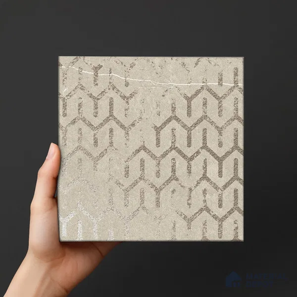 Subway Wall Tile TL 06431 Coastal Glam Beige 8 x 8 inch Ceramic Matte Finish - 10 mm | 36 Random Design | Suitable for Accent / Feature Walls, Bathroom, Kitchen Wall & Backsplashes (Sample)