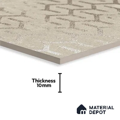 Subway Wall Tile TL 06431 Coastal Glam Beige 8 x 8 inch Ceramic Matte Finish - 10 mm | 36 Random Design | Suitable for Accent / Feature Walls, Bathroom, Kitchen Wall & Backsplashes (Sample)