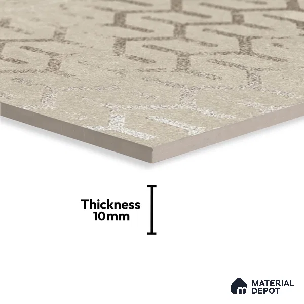 Subway Wall Tile TL 06431 Coastal Glam Beige 8 x 8 inch Ceramic Matte Finish - 10 mm | 36 Random Design | Suitable for Accent / Feature Walls, Bathroom, Kitchen Wall & Backsplashes (Sample)