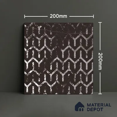 Subway Wall Tile TL 06431 C Coastal Glam Coffee 8 x 8 inch Ceramic Matte Finish - 10 mm | 36 Random Design | Suitable for Accent / Feature Walls, Bathroom, Kitchen Wall & Backsplashes (Sample)