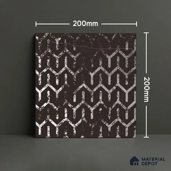 Subway Wall Tile TL 06431 C Coastal Glam Coffee 8 x 8 inch Ceramic Matte Finish - 10 mm | 36 Random Design | Suitable for Accent / Feature Walls, Bathroom, Kitchen Wall & Backsplashes (Sample)
