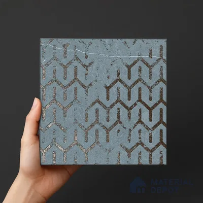 Subway Wall Tile TL 06431 G Coastal Glam Sky 8 x 8 inch Ceramic Matte Finish - 10 mm | 36 Random Design | Suitable for Accent / Feature Walls, Bathroom, Kitchen Wall & Backsplashes (Sample)
