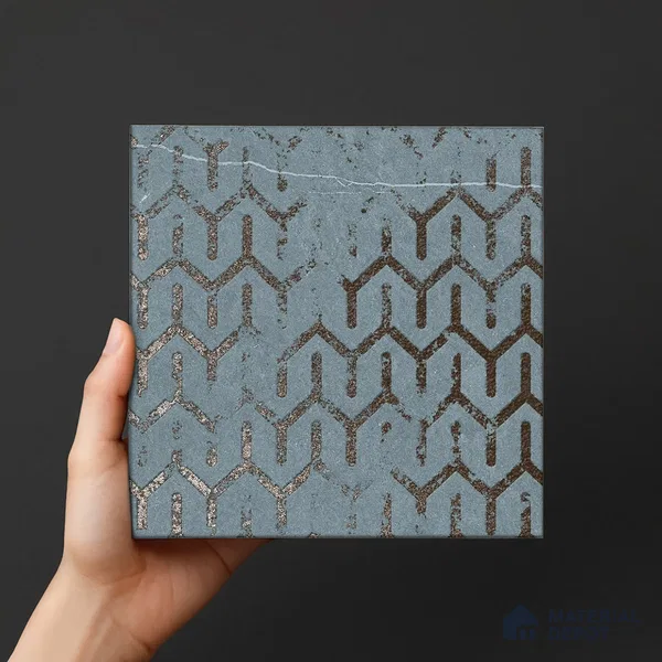 Subway Wall Tile TL 06431 G Coastal Glam Sky 8 x 8 inch Ceramic Matte Finish - 10 mm | 36 Random Design | Suitable for Accent / Feature Walls, Bathroom, Kitchen Wall & Backsplashes (Sample)