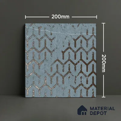 Subway Wall Tile TL 06431 G Coastal Glam Sky 8 x 8 inch Ceramic Matte Finish - 10 mm | 36 Random Design | Suitable for Accent / Feature Walls, Bathroom, Kitchen Wall & Backsplashes (Sample)