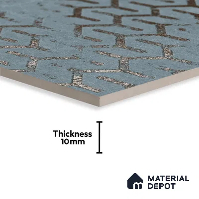 Subway Wall Tile TL 06431 G Coastal Glam Sky 8 x 8 inch Ceramic Matte Finish - 10 mm | 36 Random Design | Suitable for Accent / Feature Walls, Bathroom, Kitchen Wall & Backsplashes (Sample)