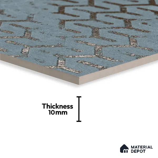 Subway Wall Tile TL 06431 G Coastal Glam Sky 8 x 8 inch Ceramic Matte Finish - 10 mm | 36 Random Design | Suitable for Accent / Feature Walls, Bathroom, Kitchen Wall & Backsplashes (Sample)