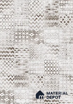 Subway Wall Tile TL 06431 I Coastal Glam White 8 x 8 inch Ceramic Matte Finish - 10 mm | 36 Random Design | Suitable for Accent / Feature Walls, Bathroom, Kitchen Wall & Backsplashes (Sample)