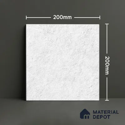 Subway Wall & Floor Tile TL 06431 J Coastal Glam White Base 8 x 8 inch Ceramic Matte Finish - 10 mm | 36 Random Design | Suitable for Accent / Feature Walls, Bathroom, Kitchen Wall & Backsplashes (Sample)