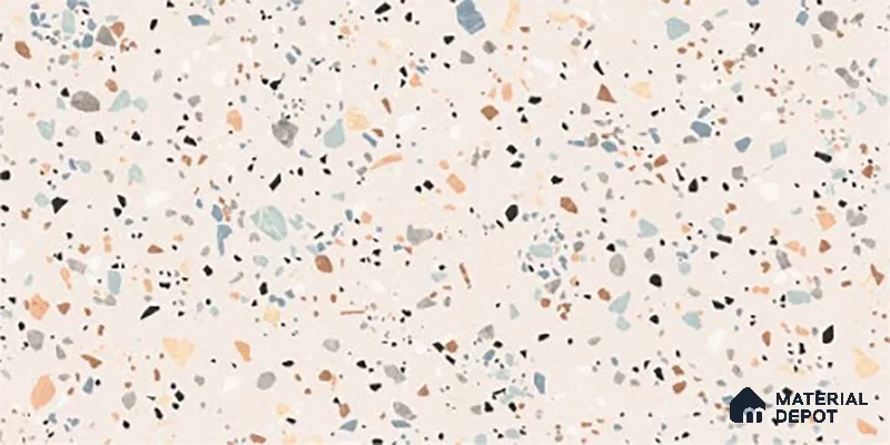 Terrazzo Wall Tile TL 06527 B G Gobi Beige 2 ft x 1 ft Ceramic Matte Finish - 8 mm | Suitable for Living Room, Kitchen & Bathroom (Sample)