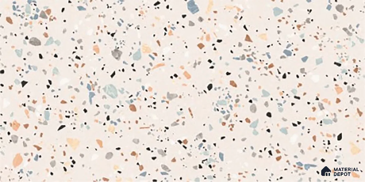 Terrazzo Wall Tile TL 06527 B G Gobi Beige 2 ft x 1 ft Ceramic Matte Finish - 8 mm | Suitable for Living Room, Kitchen & Bathroom (Sample)