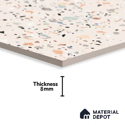 Terrazzo Wall Tile TL 06527 B G Gobi Beige 2 ft x 1 ft Ceramic Matte Finish - 8 mm | Suitable for Living Room, Kitchen & Bathroom (Sample)