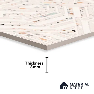 Terrazzo Wall Tile TL 06527 Gobi Beige 2 ft x 1 ft Ceramic Matte Finish - 8 mm | Suitable For Kitchen & Bathroom