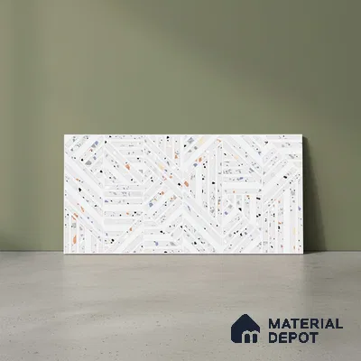 Highlighter Wall Tile TL 06527 C G Gobi Bianco HL 2 ft x 1 ft Ceramic Matte Finish - 8 mm | Suitable for Living Room, Kitchen & Bathroom (Sample)