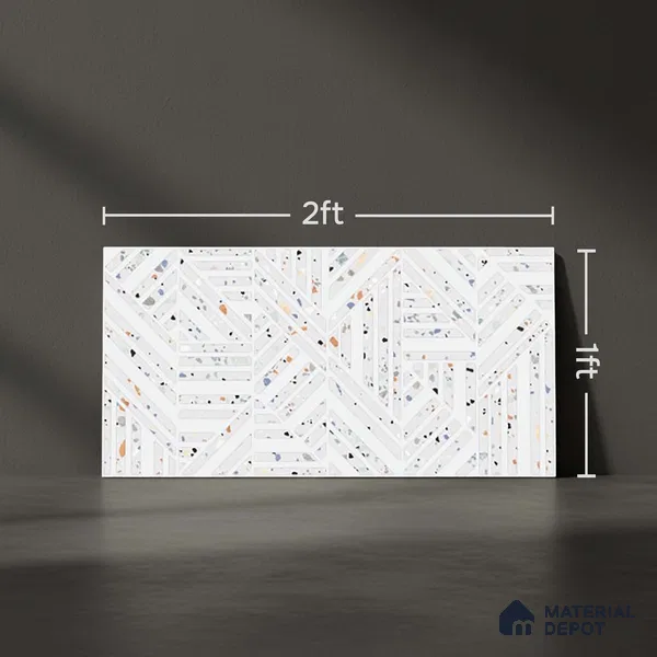 Highlighter Wall Tile TL 06527 C G Gobi Bianco HL 2 ft x 1 ft Ceramic Matte Finish - 8 mm | Suitable for Living Room, Kitchen & Bathroom (Sample)
