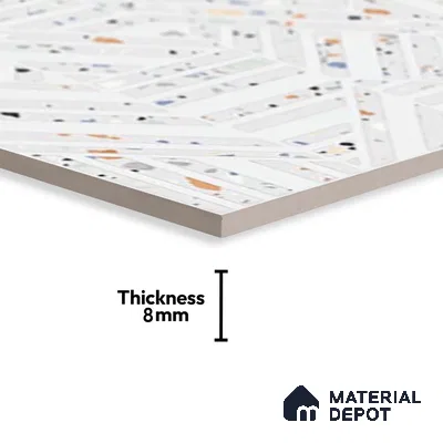 Highlighter Wall Tile TL 06527 C G Gobi Bianco HL 2 ft x 1 ft Ceramic Matte Finish - 8 mm | Suitable for Living Room, Kitchen & Bathroom (Sample)
