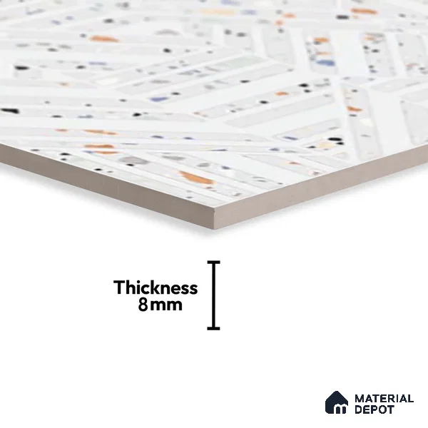 Highlighter Wall Tile TL 06527 C G Gobi Bianco HL 2 ft x 1 ft Ceramic Matte Finish - 8 mm | Suitable for Living Room, Kitchen & Bathroom (Sample)