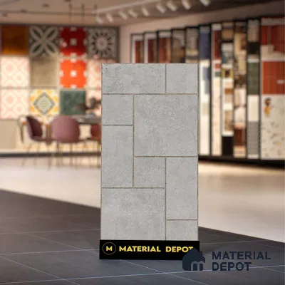 Stone Wall & Floor Tile TL 07201 B Mustang Gris 2 ft x 4 ft Vitrified Matte Finish - 9 mm | Suitable For Living Room, Bedroom, Dining Area