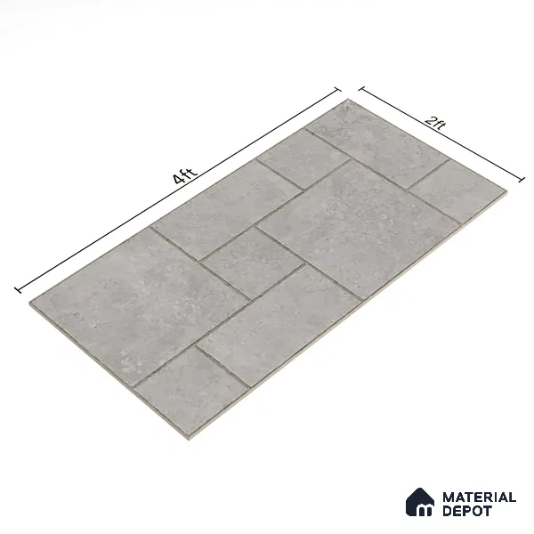 Stone Wall & Floor Tile TL 07201 B Mustang Gris 2 ft x 4 ft Vitrified Matte Finish - 9 mm | Suitable For Living Room, Bedroom, Dining Area