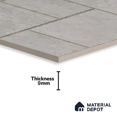 Stone Wall & Floor Tile TL 07201 B Mustang Gris 2 ft x 4 ft Vitrified Matte Finish - 9 mm | Suitable For Living Room, Bedroom, Dining Area