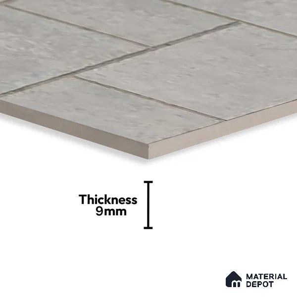 Stone Wall & Floor Tile TL 07201 B Mustang Gris 2 ft x 4 ft Vitrified Matte Finish - 9 mm | Suitable For Living Room, Bedroom, Dining Area
