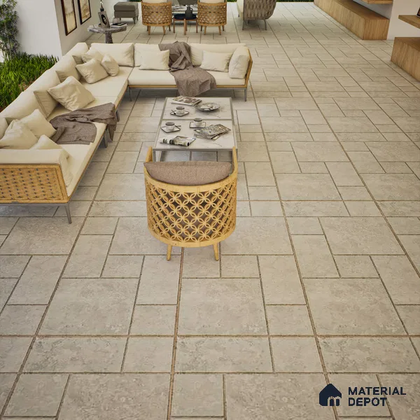 Stone Wall & Floor Tile TL 07201 B Mustang Gris 2 ft x 4 ft Vitrified Matte Finish - 9 mm | Suitable For Living Room, Bedroom, Dining Area