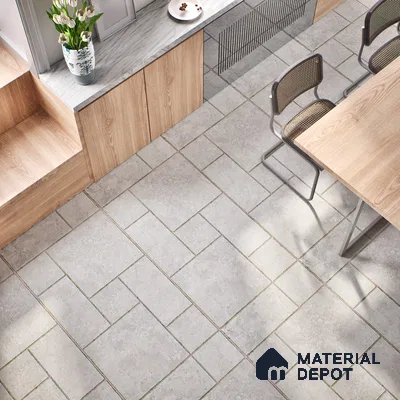 Stone Wall & Floor Tile TL 07201 B Mustang Gris 2 ft x 4 ft Vitrified Matte Finish - 9 mm | Suitable For Living Room, Bedroom, Dining Area