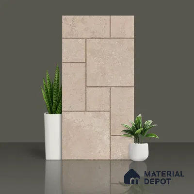 Stone Wall & Floor Tile TL 07201 Mustang Beige 2 ft x 4 ft Vitrified Matte Finish - 9 mm | Suitable For Living Room, Bedroom, Dining Area (Sample)