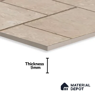 Stone Wall & Floor Tile TL 07201 Mustang Beige 2 ft x 4 ft Vitrified Matte Finish - 9 mm | Suitable For Living Room, Bedroom, Dining Area (Sample)