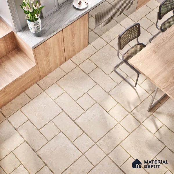 Stone Wall & Floor Tile TL 07201 Mustang Beige 2 ft x 4 ft Vitrified Matte Finish - 9 mm | Suitable For Living Room, Bedroom, Dining Area (Sample)