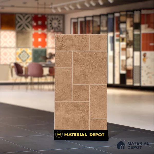 Stone Wall & Floor Tile TL 07201 C Mustang Cotto 2 ft x 4 ft Vitrified Matte Finish - 9 mm | Suitable For Living Room, Bedroom, Dining Area (Sample)