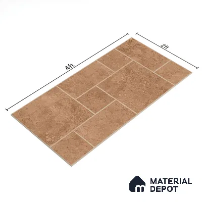 Stone Wall & Floor Tile TL 07201 C Mustang Cotto 2 ft x 4 ft Vitrified Matte Finish - 9 mm | Suitable For Living Room, Bedroom, Dining Area (Sample)