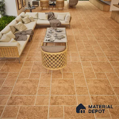 Stone Wall & Floor Tile TL 07201 C Mustang Cotto 2 ft x 4 ft Vitrified Matte Finish - 9 mm | Suitable For Living Room, Bedroom, Dining Area (Sample)