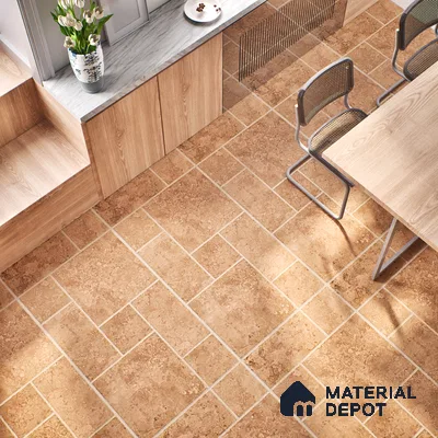Stone Wall & Floor Tile TL 07201 C Mustang Cotto 2 ft x 4 ft Vitrified Matte Finish - 9 mm | Suitable For Living Room, Bedroom, Dining Area (Sample)