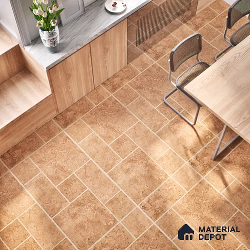 Stone Wall & Floor Tile TL 07201 C Mustang Cotto 2 ft x 4 ft Vitrified Matte Finish - 9 mm | Suitable For Living Room, Bedroom, Dining Area