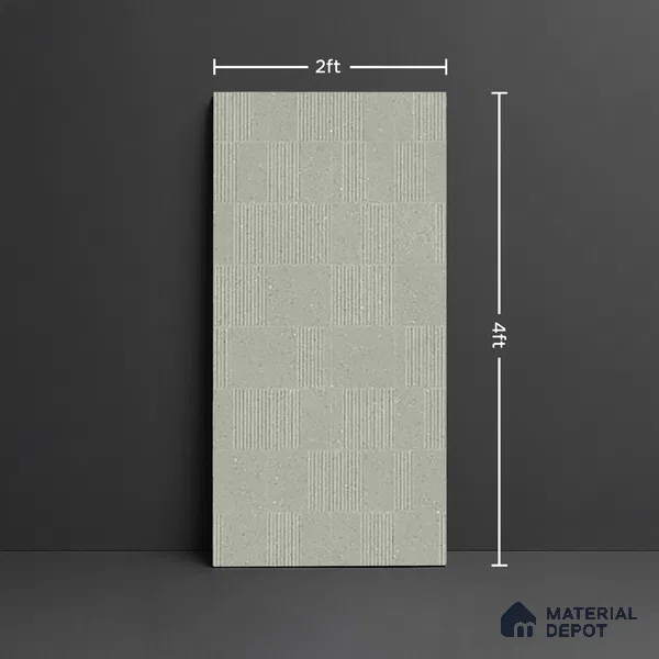 Highlighter Wall Tile TL 08031 F Saga Green Barcode 4 ft x 2 ft Vitrified Matte Finish - 9 mm