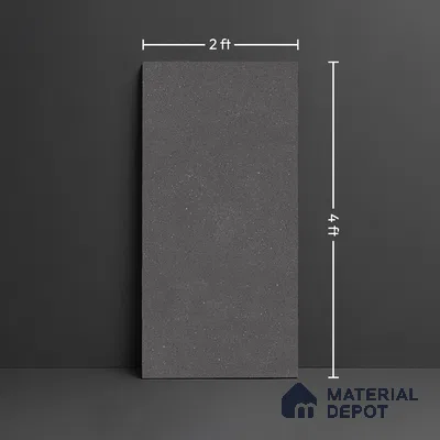 Punch Floor & Wall Tile TL 08031 G Saga Charcoal 4 ft x 2 ft Matte Finish Vitrified Tile - 9 mm | Suitable For Living Room, Bedroom, Bathoom
